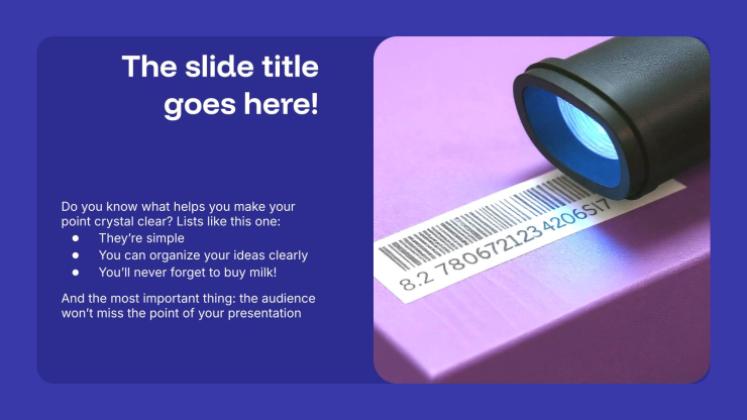 Modelo de apresentação Leitor de QR/código de barras