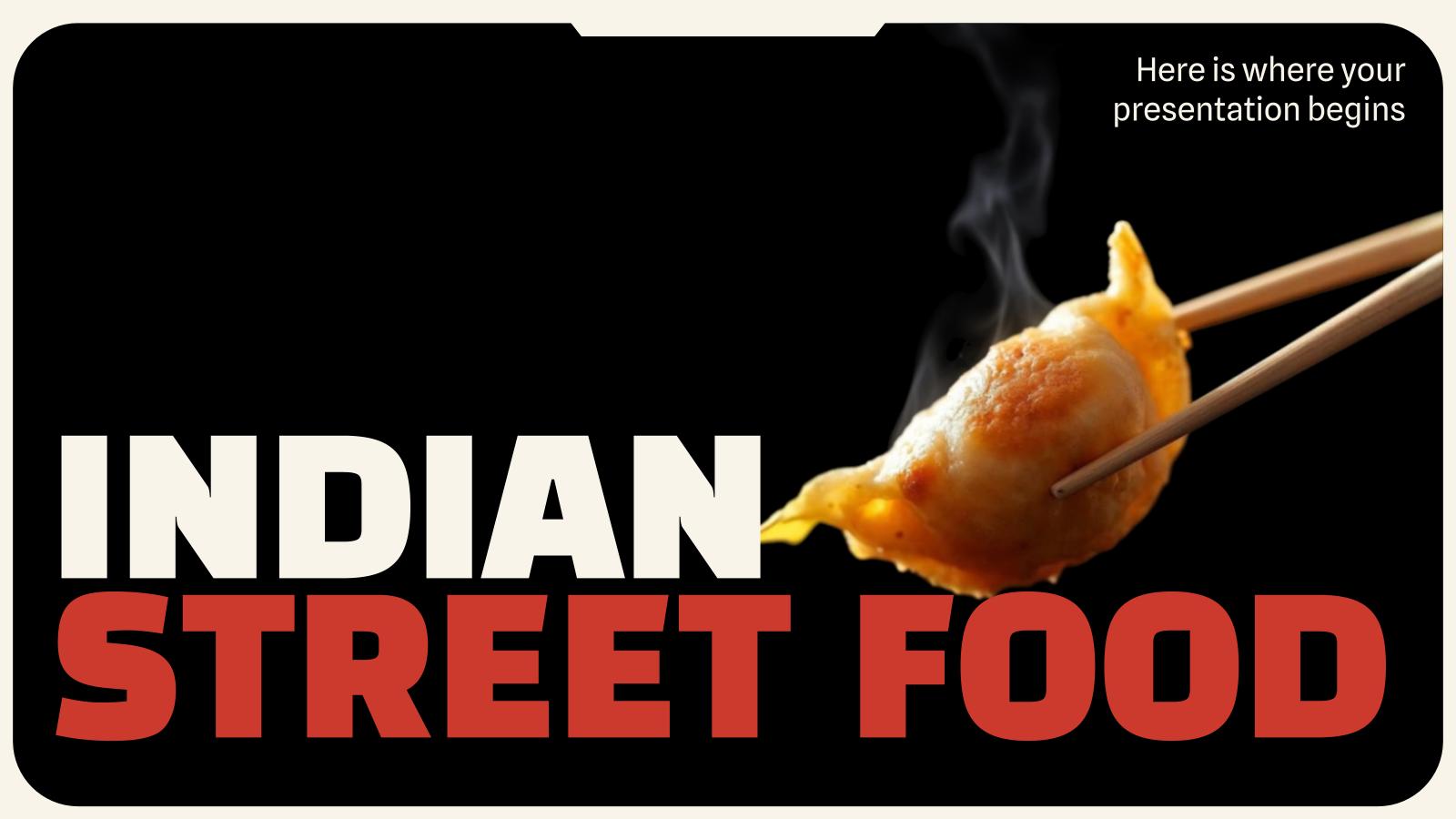 Indian Street Food presentation template 