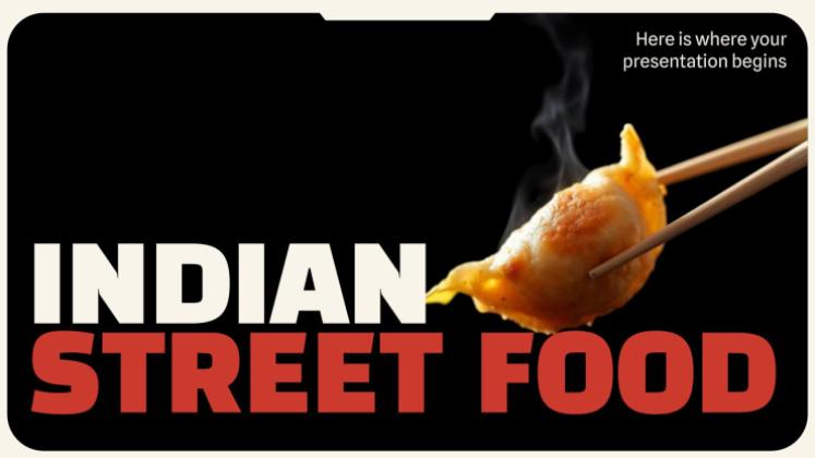 Modelo de apresentação Comida de rua indiana