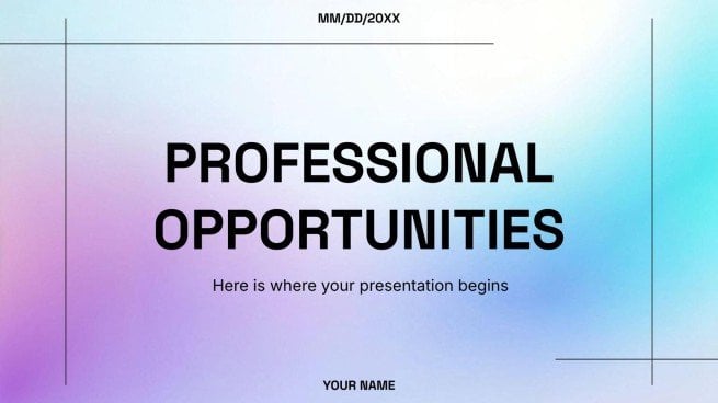 Modelo de apresentação Oportunidades Profissionais