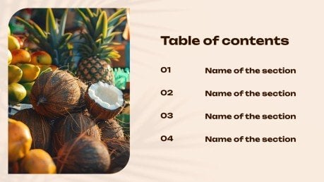 Plantilla de presentación Sabores tropicales de Latinoamérica