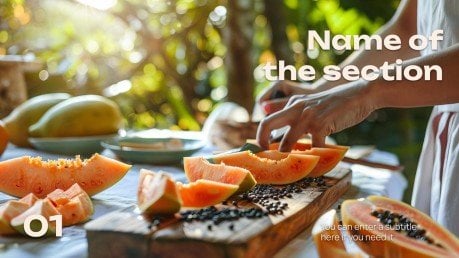 Plantilla de presentación Sabores tropicales de Latinoamérica