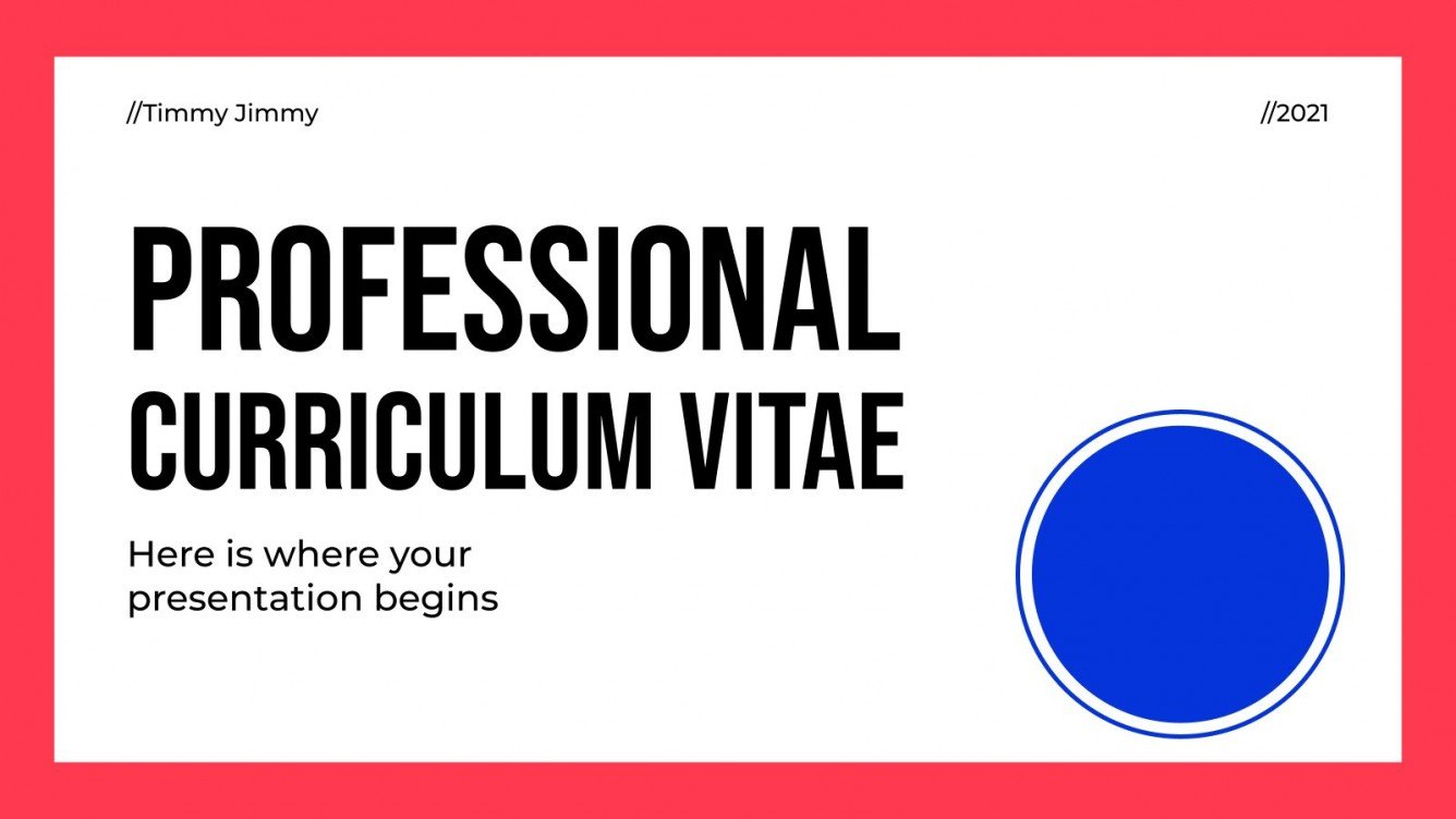 Professional Curriculum Vitae | Google Slides & PowerPoint