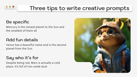 Creative Writing Prompts presentation template 