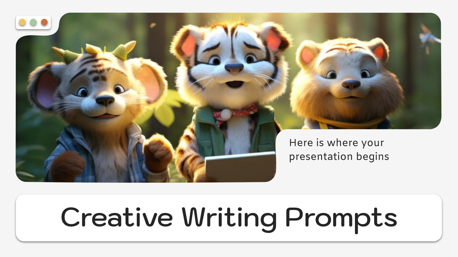 Creative Writing Prompts presentation template 