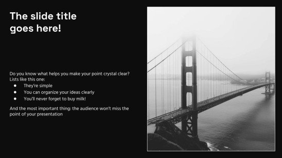 Thème sombre Modèles de présentation