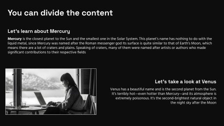 Thème sombre Modèles de présentation