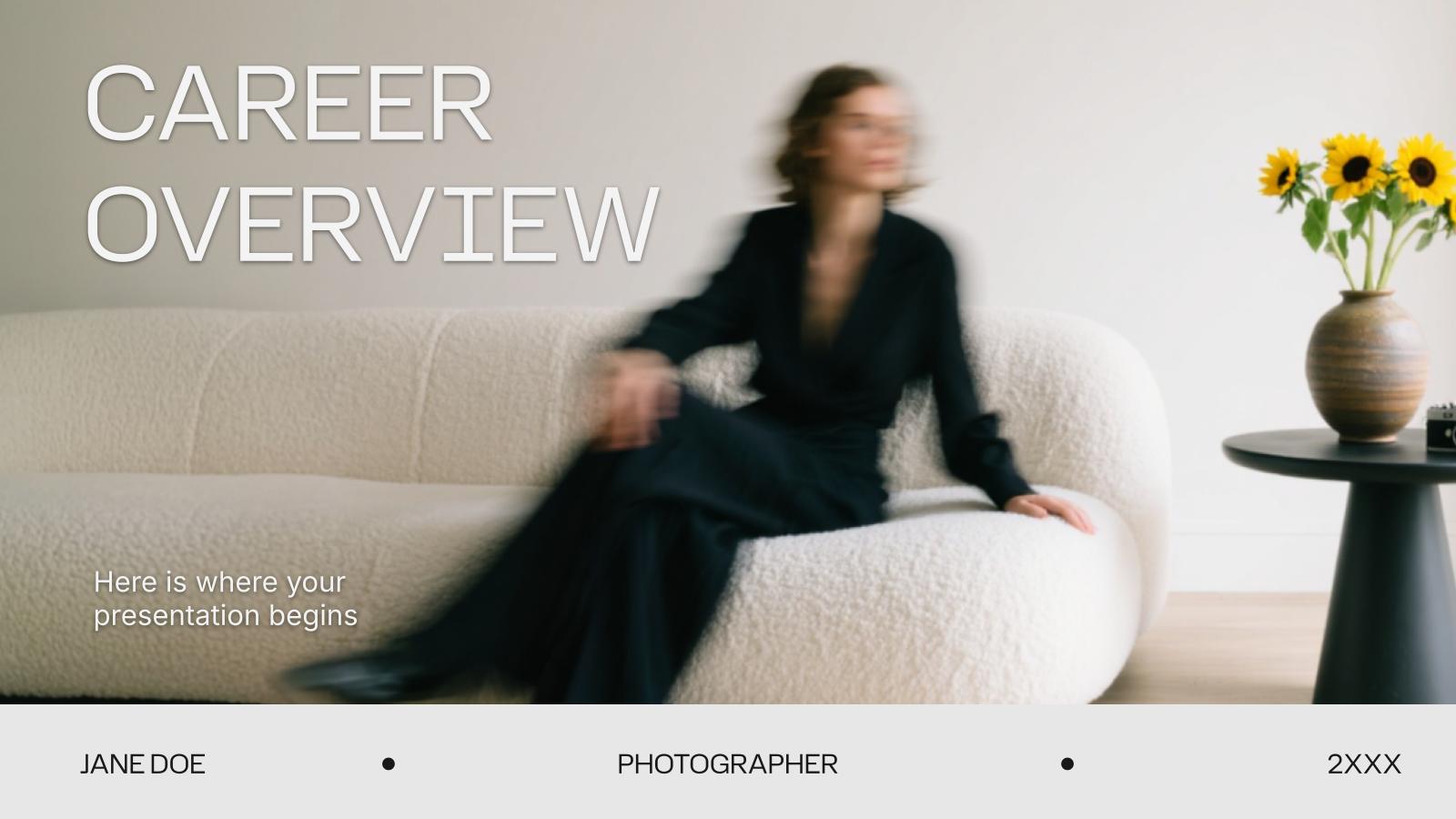 Career Overview presentation template 
