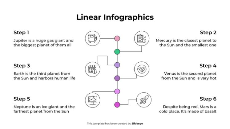 Linear Infographics presentation template 