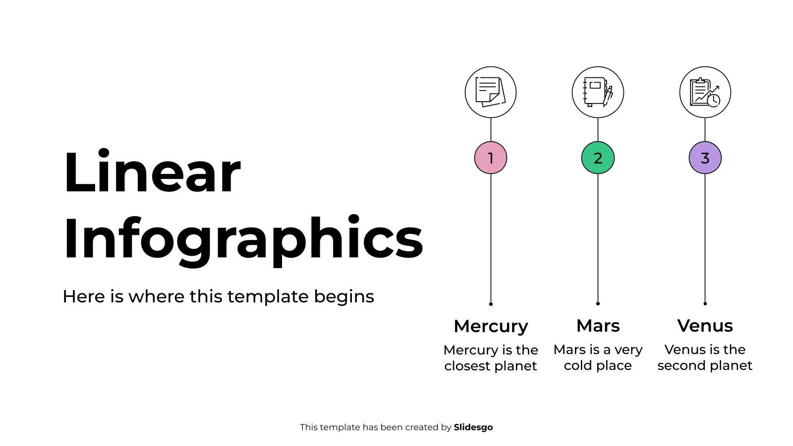 Linear Infographics presentation template 