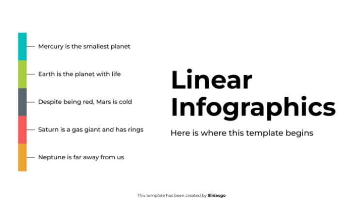 Infographie linéaire Modèles de présentation
