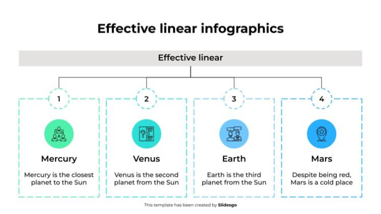 Effective Linear Infographics presentation template 