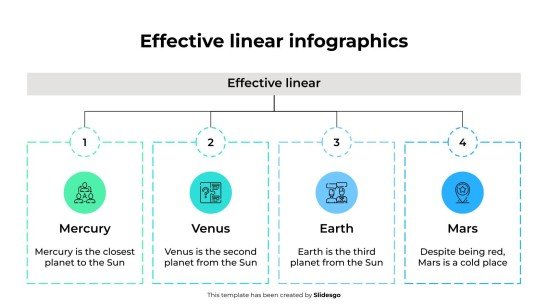 효과적인 선형 인포그래픽 프레젠테이션 템플릿