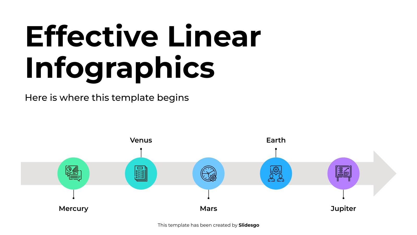 Effective Linear Infographics presentation template 