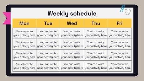 고등학교 시험을 위한 노트북 플래너 프레젠테이션 템플릿