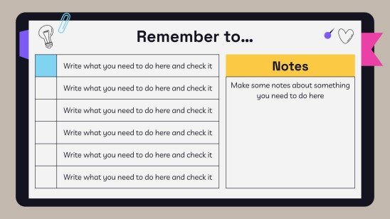 고등학교 시험을 위한 노트북 플래너 프레젠테이션 템플릿