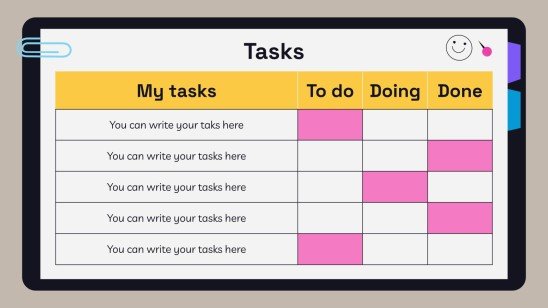 고등학교 시험을 위한 노트북 플래너 프레젠테이션 템플릿