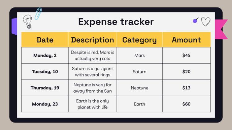 고등학교 시험을 위한 노트북 플래너 프레젠테이션 템플릿