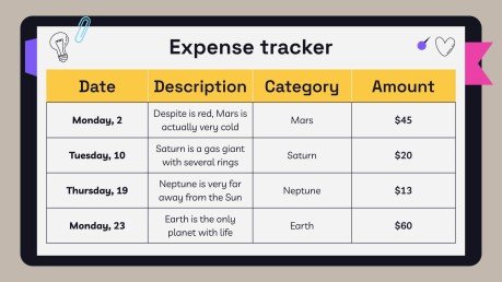 고등학교 시험을 위한 노트북 플래너 프레젠테이션 템플릿