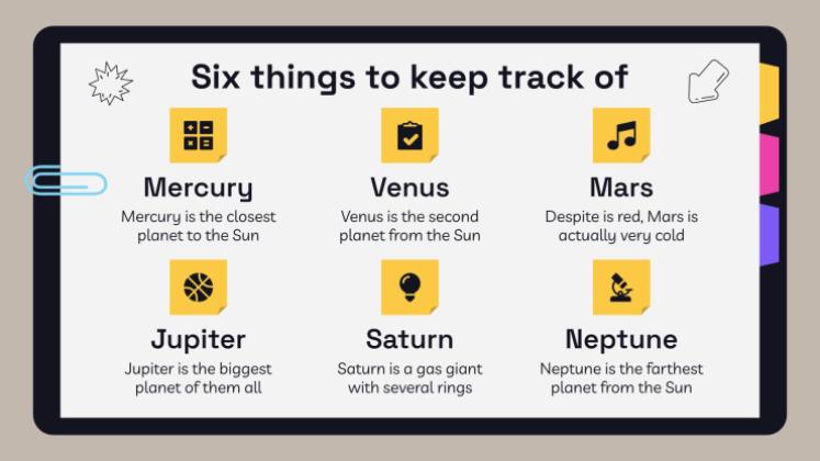 고등학교 시험을 위한 노트북 플래너 프레젠테이션 템플릿