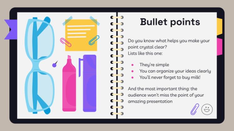 고등학교 시험을 위한 노트북 플래너 프레젠테이션 템플릿