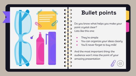 고등학교 시험을 위한 노트북 플래너 프레젠테이션 템플릿