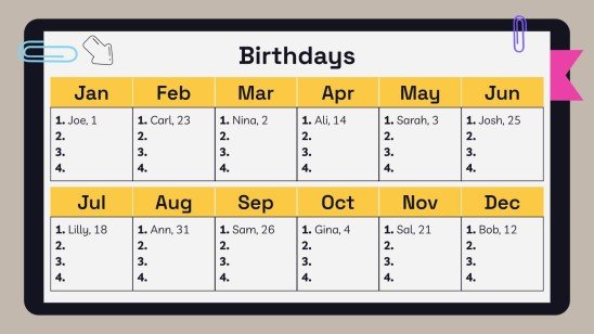 고등학교 시험을 위한 노트북 플래너 프레젠테이션 템플릿