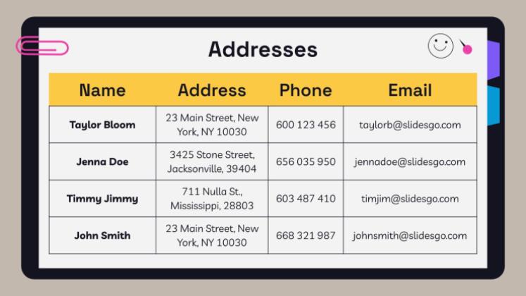 고등학교 시험을 위한 노트북 플래너 프레젠테이션 템플릿