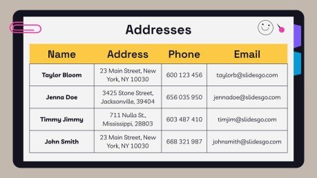 고등학교 시험을 위한 노트북 플래너 프레젠테이션 템플릿