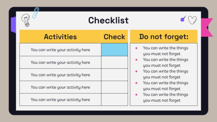 고등학교 시험을 위한 노트북 플래너 프레젠테이션 템플릿