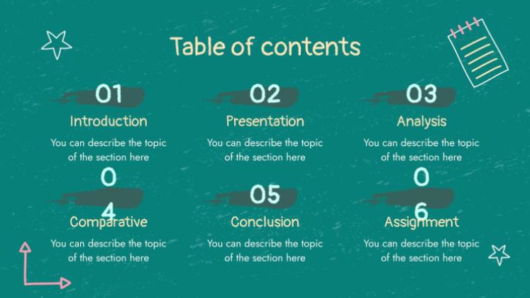 Chalkboard Background Theme for Elementary presentation template 