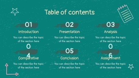 Chalkboard Background Theme for Elementary presentation template 