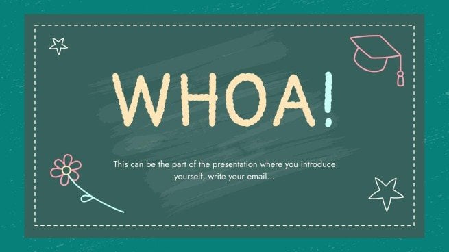 Chalkboard Background Theme for Elementary presentation template 