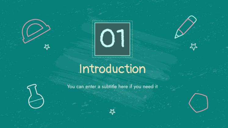 Chalkboard Background Theme for Elementary presentation template 