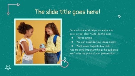 Chalkboard Background Theme for Elementary presentation template 