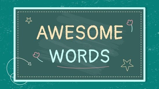 Chalkboard Background Theme for Elementary presentation template 