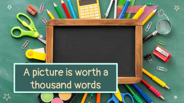 Chalkboard Background Theme for Elementary presentation template 