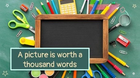 Chalkboard Background Theme for Elementary presentation template 