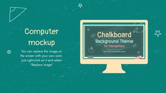 Chalkboard Background Theme for Elementary presentation template 
