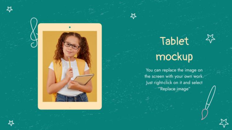 Chalkboard Background Theme for Elementary presentation template 