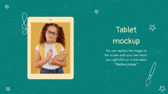 Chalkboard Background Theme for Elementary presentation template 
