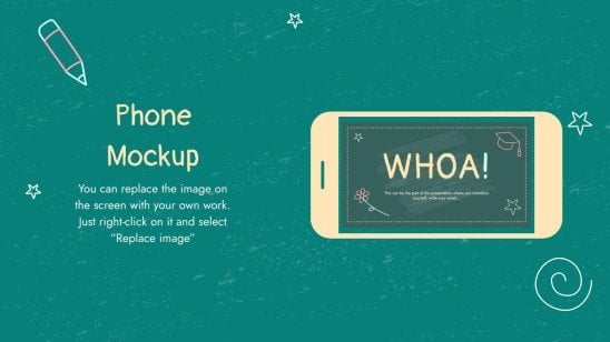 Chalkboard Background Theme for Elementary presentation template 