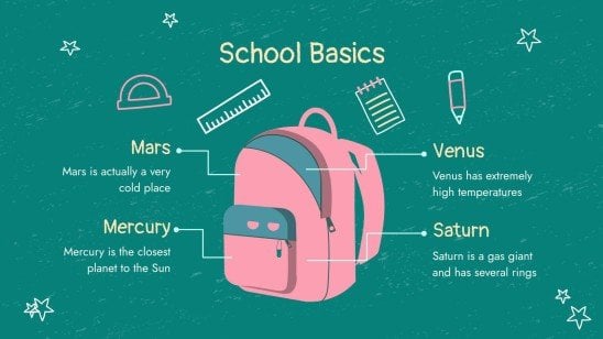 Chalkboard Background Theme for Elementary presentation template 