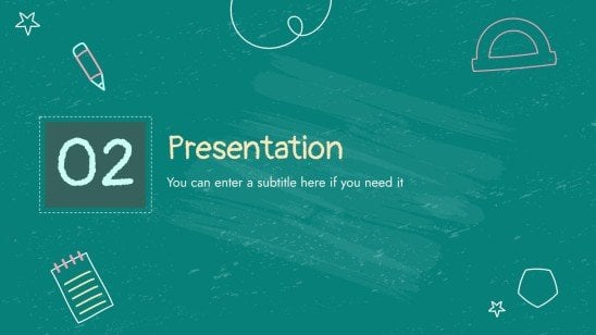 Chalkboard Background Theme for Elementary presentation template 