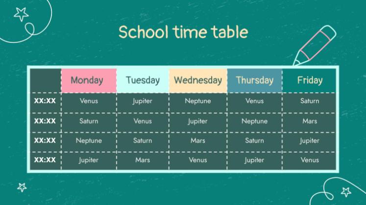 Chalkboard Background Theme for Elementary presentation template 