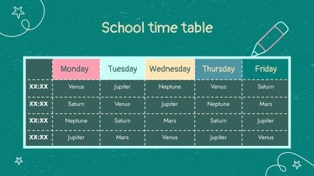 Chalkboard Background Theme for Elementary presentation template 