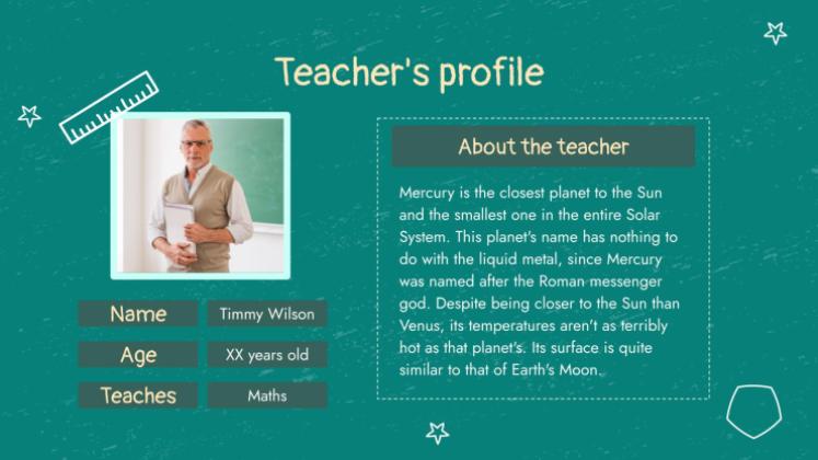 Chalkboard Background Theme for Elementary presentation template 