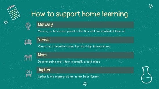 Chalkboard Background Theme for Elementary presentation template 