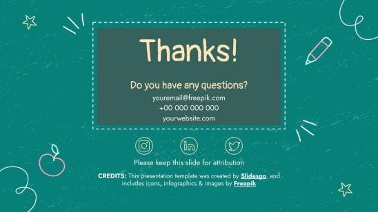 Chalkboard Background Theme for Elementary presentation template 