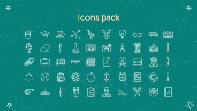 Chalkboard Background Theme for Elementary presentation template 
